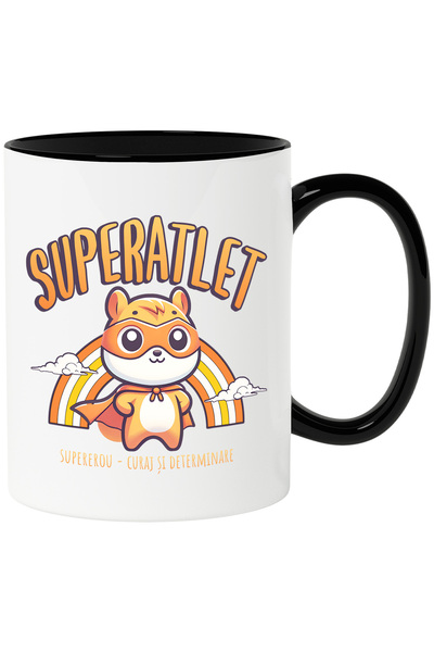 StoryGift Romania Cana Super Atlet Supererou, Curaj Si Determinare, 330ml, Ce...