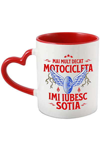 StoryGift Romania Cana Cu Roata Motor Cu Aripi De Inger Pasiune Motocicleta M...