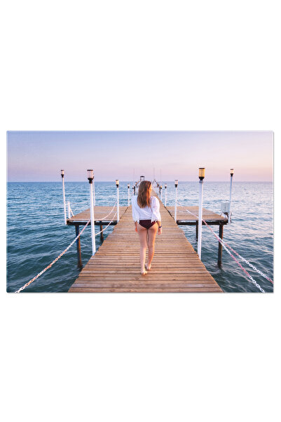 StoryGift Romania Tablou Canvas Cu Fata Pe Podul De La Mare - Vara, Calatorie...