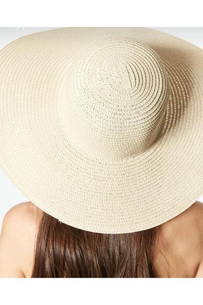 Saten Straw Beach Hat