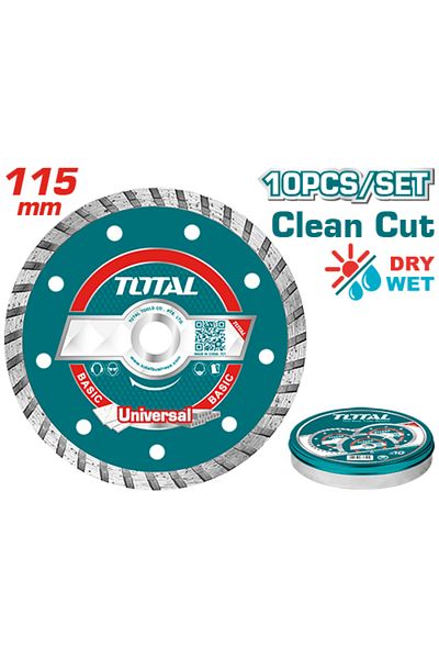 TOTAL Turbo Marble Cutting Disc 4-1/2" 10pcs/box Connected