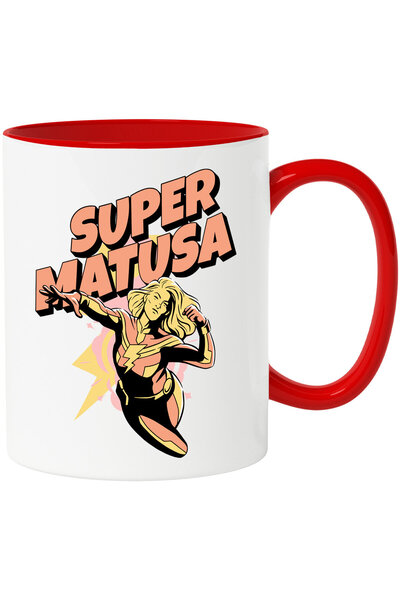 StoryGift Romania Cana Cu Femeie Super Erou Text Super Matusa Familie Iubire Dragoste, Ceramica, 3, Cu ,stg