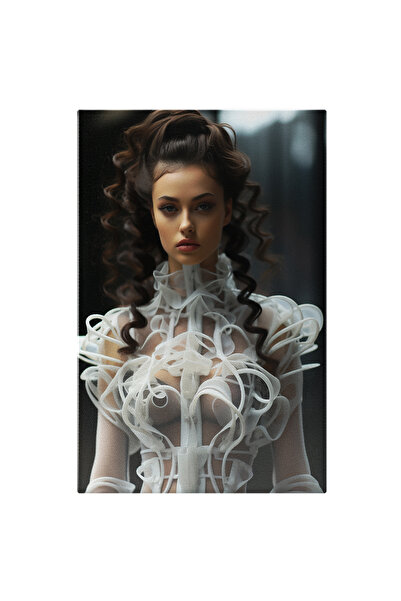 StoryGift Romania Canvas Painting: Fashion Female Portrait With Transparent W...