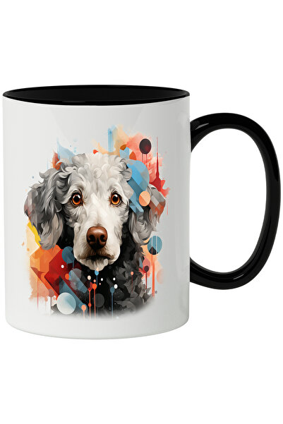 StoryGift Romania Mug With Puppy, Polka Dots, Geometric, Abstract Art, Illust...