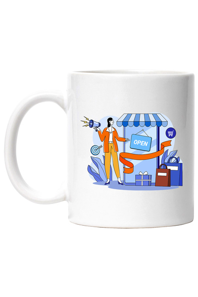 StoryGift Romania Cana Cu Magazin, Deschidere, Megafon, Afacere, Panglica, Mu...