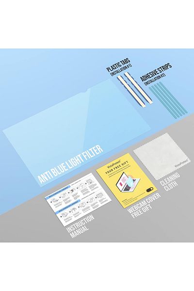 VistaProtect Laptop Screen Protector, Polycarbonate, Transparent, 13.3 Inches