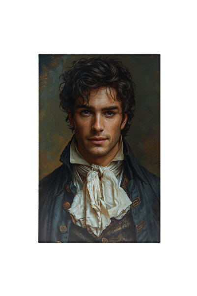 StoryGift Romania Tablou Canvas: Pictură Cu Prinț Frumos În Costum Istoric Și Ochi Expresivi, Blânzi- Portrete A