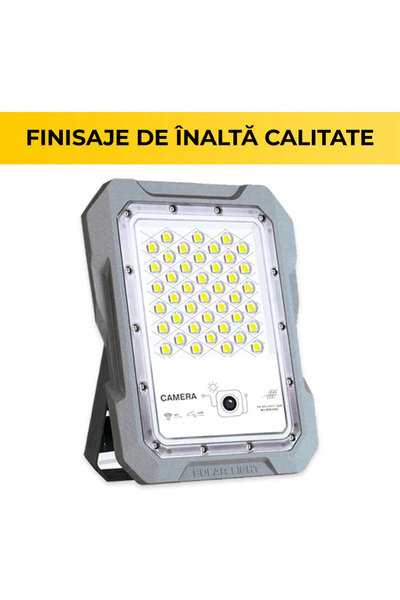 CLASSLIGHTS Προβολέας LED με ενσωματωμένη βιντεοκάμερα, 100W, Ηλιακή ενέργεια, 1440P, Wi-Fi, 18.000 mAh