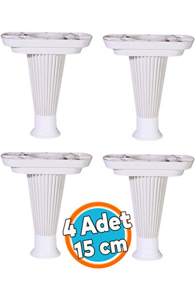 NZB (4 ADET) Mobilya Kanepe Puf Sehpa Konsol Ayağı Beyaz Baza Yükseltici Ayak...