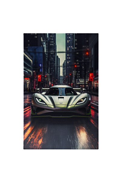 StoryGift Romania Tablou Canvas: Bolid De Lux Intr-un Oras Mare - Semafoare S...