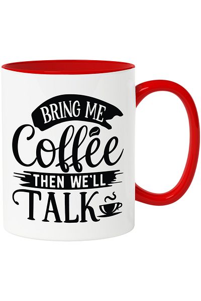 StoryGift Romania Cana Pentru Cei Care Nu Discuta Pana Cand Nu Le Aduci Cafea Cu Maner Rosu, Cu Maner R,stg