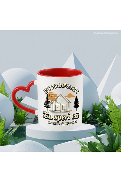 StoryGift Romania Architect Message Mug I design, you hope it doesn't collapse, 330ml, Ceramic, With, STG.