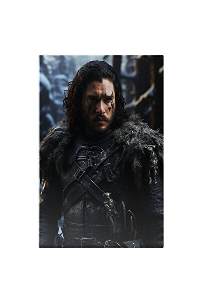 StoryGift Romania Tablou Canvas: Portret Barbat Par Lung Brunet Jon Snow Rani...