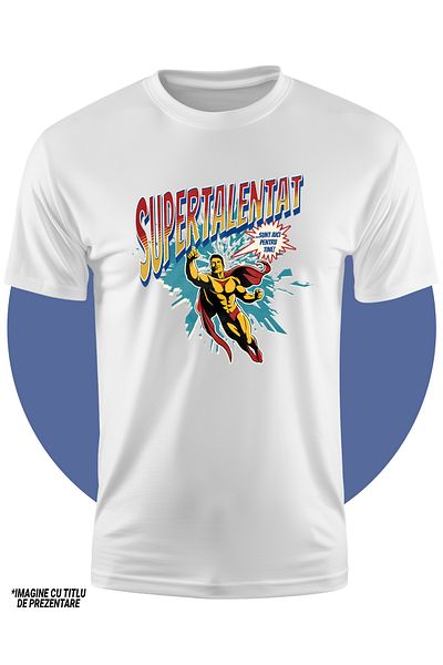 StoryGift Romania Tricou Copii Baieti Super Talentat Supererou Sunt Aici Pentru Tine 100% Bumbac, Unise,stg