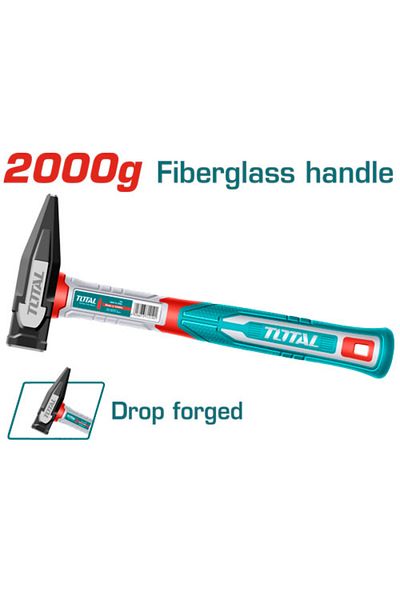 TOTAL 2000g rubber handle hammer