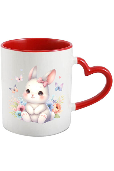 StoryGift Romania Cana Cu O Iepuroaica Vesela | Ilustratie | Fluturi | Flori ...