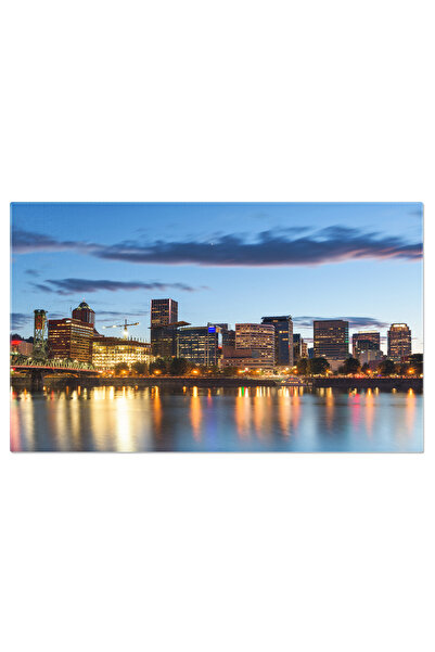 StoryGift Romania Tablou Canvas: Peisaje De Oras La Apus - Farmec Urban