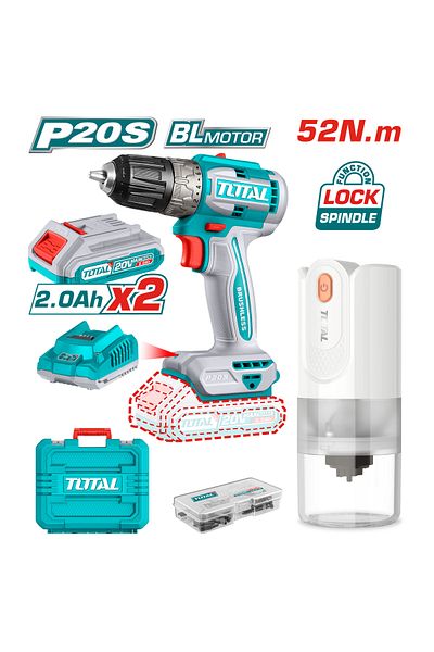 TOTAL 20V Cordless Drill and Coffee Grinder Kit