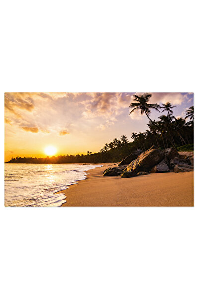 StoryGift Romania Tablou Canvas: Ultimul Soare - Peisaj Tropical La Apus De S...