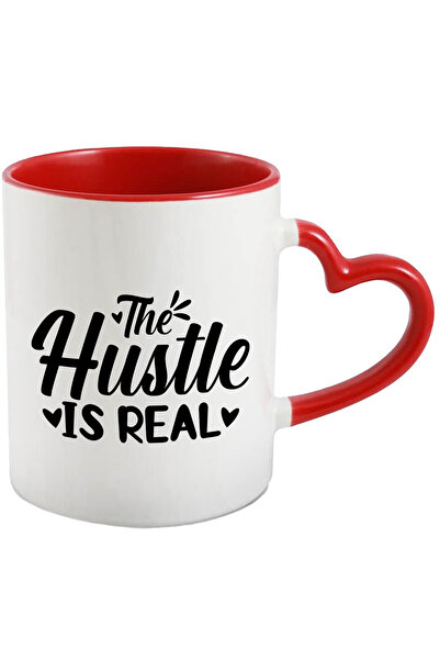 StoryGift Romania Cana Cu Inimioare Si Textul "the Hustle Is Real" - Munca Es...