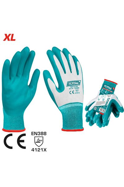 TOTAL XL rubber workers' gloves
