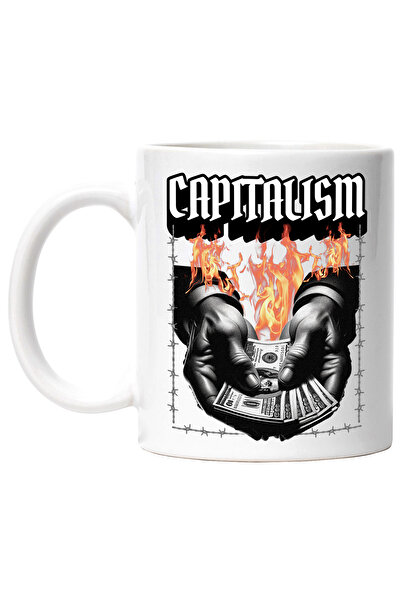 StoryGift Romania Cana Mana Ce Tine Bacnote In Flacari Capitalism, 330ml, Cer...