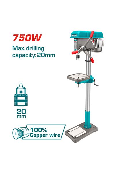 TOTAL Vertical fixed drill 750w 20mm