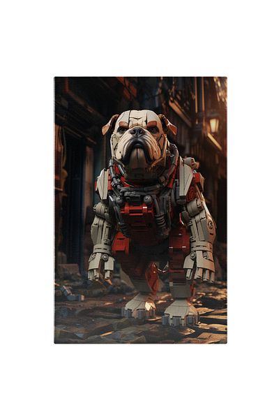 StoryGift Romania Canvas Print: Robot Dog Animation, Armor, Art, Artwork, Sunset, Fiction, Character F