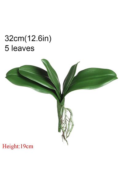 Choice 32cm-5 Leaves Artificial Silk Flower Bouquet Phalaenopsis Leaf Artificial Plant Leaf Decorative Home