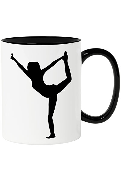 StoryGift Romania Cana Cu O Gimnasta - Sport Talent Pasiune Cu Maner Negru, C...