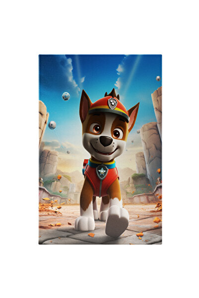 StoryGift Romania Tablou Canvas: Cățel Care Se Plimbă Printre Ruine- Desen An...