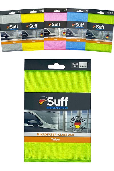 Suff Tulip Glass-Mirror Microfiber Cleaning Cloth (40X40) 1Pc