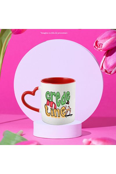StoryGift Romania Mug Man on a skateboard, adrenaline text believe in you, 330ml, Ceramic with Ma, Cu, STG.