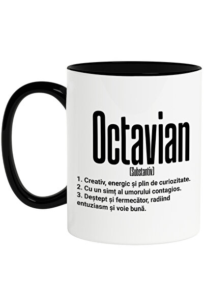 StoryGift Romania Cana Cu Numele Octavian, Cu Mesaj Motivational, Creativ, En...