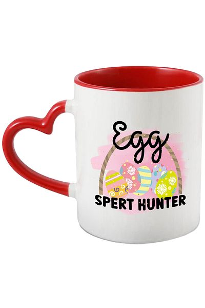 StoryGift Romania Cana Cu Mesajul "egg Spert Hunter", Paste Fericit, Ilustratie, Sarbatori Pascale, Cu ,stg