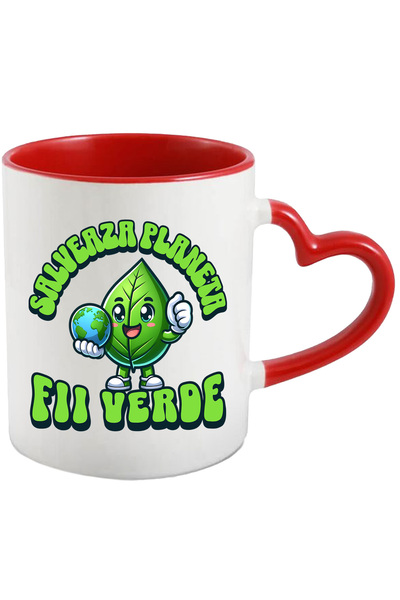 StoryGift Romania Cana Salveaza Planeta Frunza Fericita Terra Poluare, 330ml,...