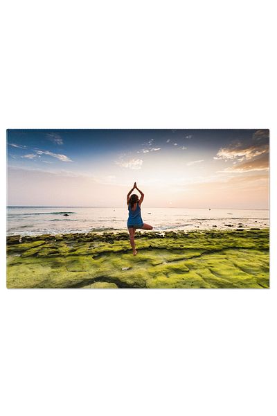 StoryGift Romania Tablou Canvas Yoga Pe Plaja - Armonie, Relaxare Si Echilibru