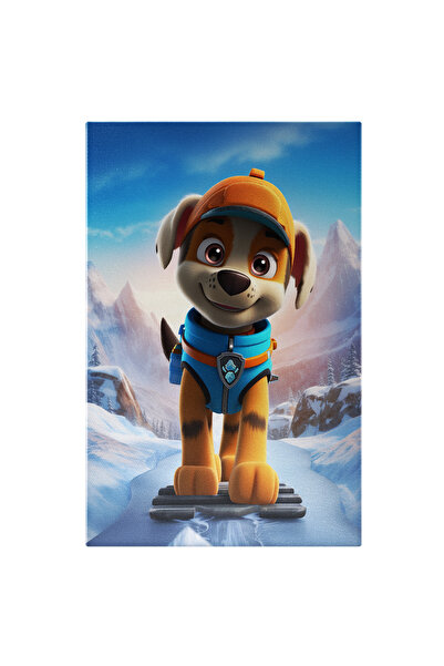 StoryGift Romania Tablou Canvas: Personaj Cățel La Munte- Desen Animat Pictura Digitala