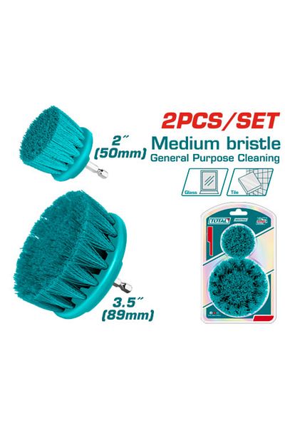TOTAL 2pcs/set Soft Blue Cleaning Brush Set