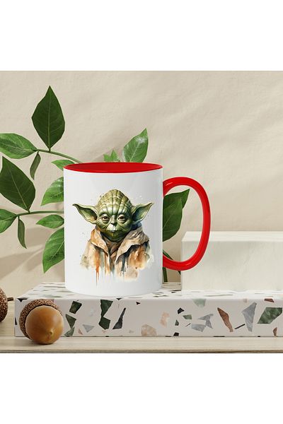 StoryGift Romania Yoda Mug, Character, Drops, Star Wars, Sci Fi, Alien, Multicolor 3, With,STG