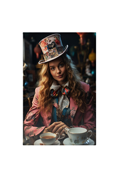 StoryGift Romania Tablou Canvas: Fata Cu Privirea Calda Si Sacou Roz Cu Model...