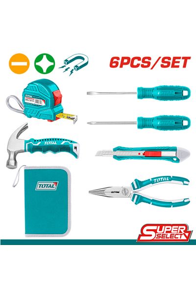 TOTAL 6pcs/set Canvas Bag Tool Set
