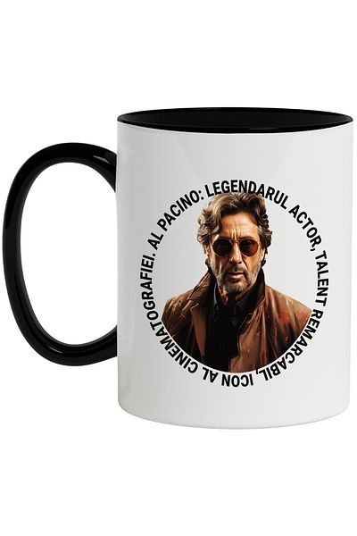 StoryGift Romania Al Pacino Mug: Legendary Actor, Sunglasses, Jacket, Multicolor 330, With