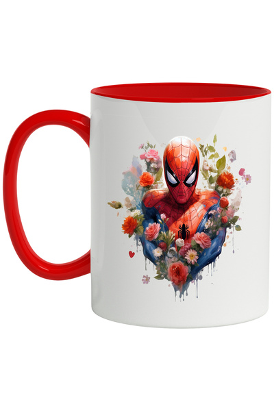 StoryGift Romania Cana Cu Omul Paianjen, Supererou, Marvel, Flori, Frunze, Mu...
