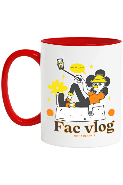 StoryGift Romania Cana Rata Facand Vlog, Selfie, Nu Ma Deranja, 330ml, Cerami...