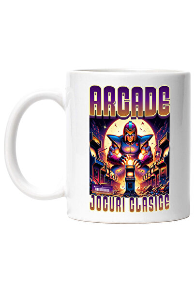 StoryGift Romania Cana Arcade. Jocuri Clasice Monstru In Armura , 330ml, Cera...