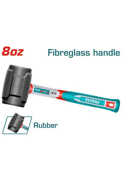 TOTAL 16oz Black Rubber Hammer