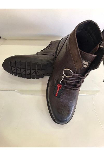 Pierre Cardin Ανδρικές δερμάτινες μπότες με φερμουάρ Floater 77658