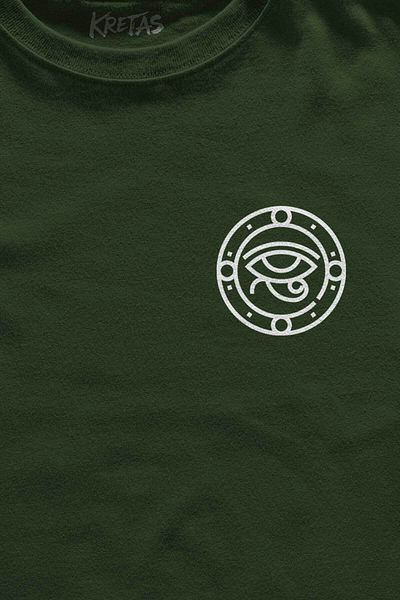 Kretas Χακί μπλουζάκι The Eye Of Ra Αρχαία Αίγυπτος Eye Of Ra Μίνιμαλ μπλουζάκι Unisex μπροστά