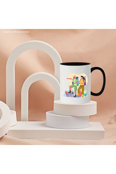 StoryGift Romania Cana Cu Exploratori, Calatorie, Mapa, Binoclu, Pietre, Saci De Dormit, Ghiozdan,, Cu ,stg